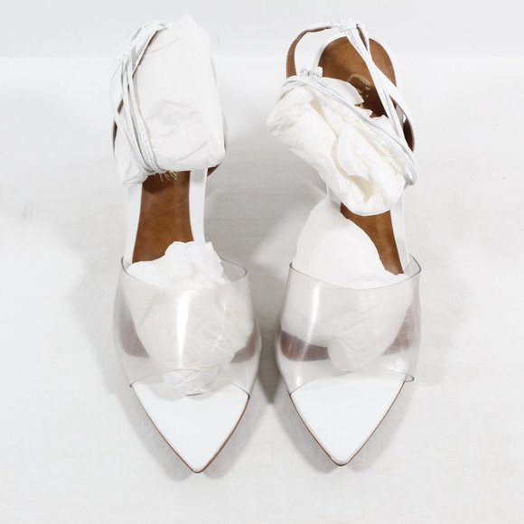L'Intervalle Women's Iraklia Vinyl Transparent Strap Sandal - White 10US/41EU - Picture 4 of 9